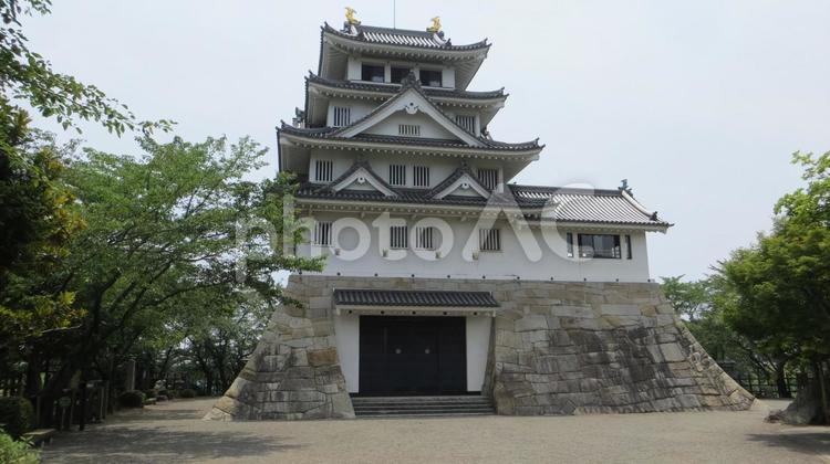 墨俣城　模擬天守 墨俣城,墨俣一夜城,模擬天守の写真素材
