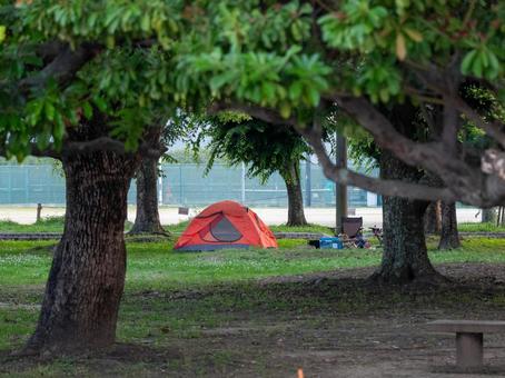 キャンプ場 キャンプ場,大浦崎海岸,音戸町の写真素材