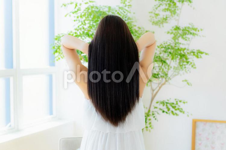 ヘアケアイメージ ヘアケア,ビューティー,ストレートの写真素材