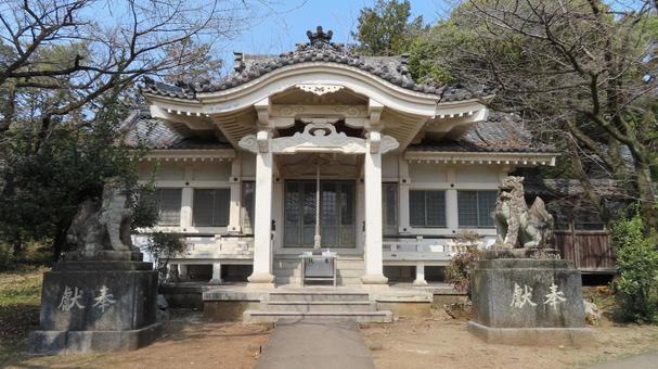 金生山神社　社殿　狛犬 金生山神社,蔵王権現宮,神社仏閣の写真素材