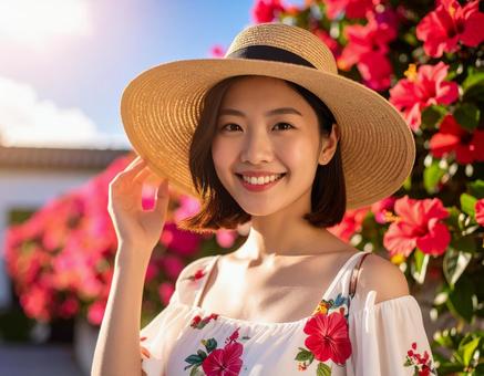 ハイビスカスと、真夏の彼女 ハイビスカスと、真夏の彼女の写真