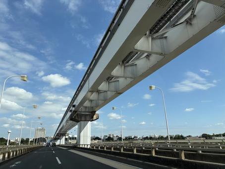 モノレールが走る街 02 モノレール,monorail,単軌鉄道の写真素材