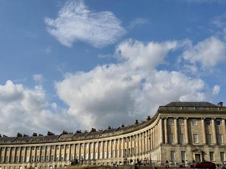 ロイヤルクレセント バース,建物,海外の写真素材