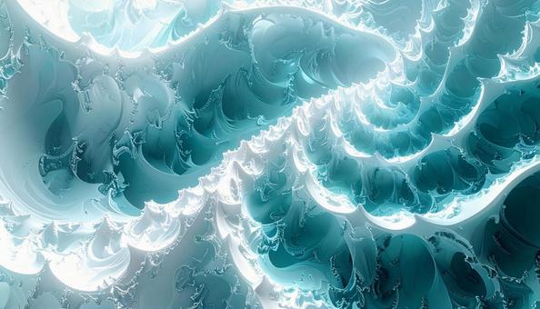 氷の渦を描くフラクタルパターン 氷の渦を描くフラクタルパターンの写真