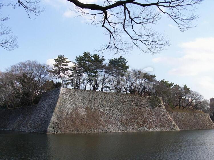 名古屋城西の丸石垣 名古屋城の写真素材