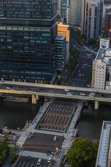 都市景観 都市景観 ステーションワン,淀屋橋,大阪の写真素材
