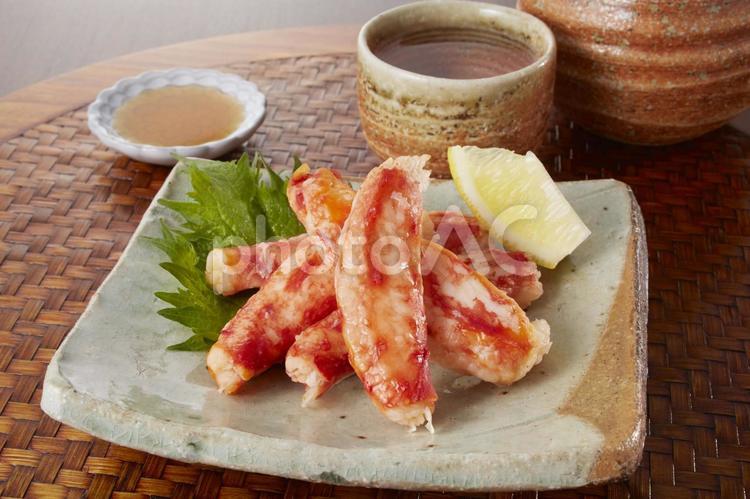 タラバガニ　盛り付け　一品料理 タラバガニ,脚肉,たらば蟹の写真素材