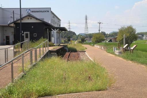 三木鉄道、石野駅、跡地 三木鉄道、石野駅、跡地 三木鉄道,別所ゆめ街道,廃線の写真素材
