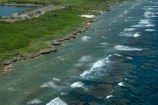 Aerial shot of Hateruma Island, JPG