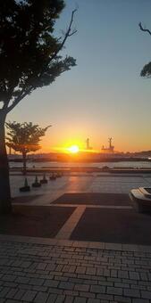 夕陽 空,夕日,夕暮れの写真素材