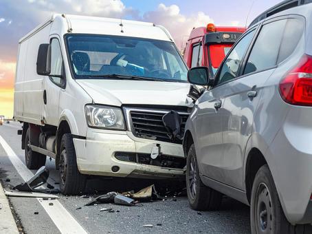 交通事故の写真