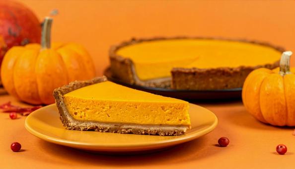 ハロウィン かぼちゃのチーズケーキタルト ハロウィン かぼちゃのチーズケーキタルトの写真