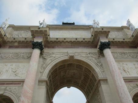 フランス、パリのカルーゼル凱旋門 カルーゼル凱旋門,凱旋門,カルーゼル広場の写真素材