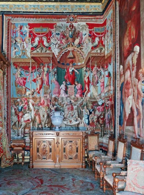 フォンテーヌブロー城　ルイ１３世の寝室 フランス,フォンテーヌブロー,フォンテーヌブロー城の写真素材