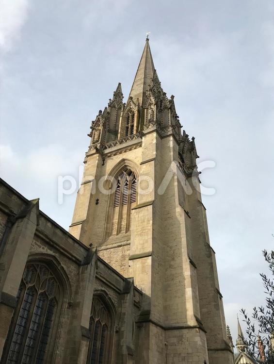 オックスフォード聖メアリー教会 イギリス,オックスフォード,教会の写真素材