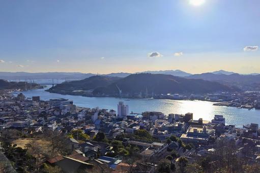 【広島県】尾道千光寺頂上展望台からの景色 【広島県】尾道千光寺頂上展望台からの景色の写真