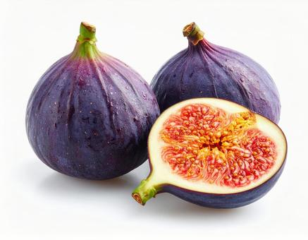 秋の味覚　いちじく　実　断面　切り口の写真