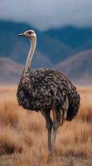 アフリカのダチョウの姿 アフリカのダチョウの姿の写真