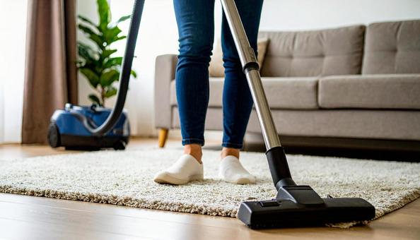 掃除をする人の写真