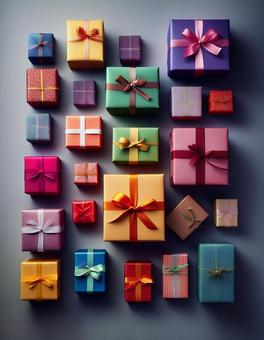 ギフトのイメージ(ポスター用) クリスマスプレゼント,プレゼント,ギフトの写真素材