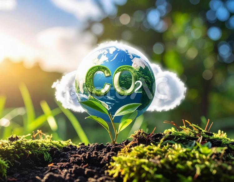 二酸化炭素イメージ 二酸化炭素,co₂,地球温暖化の写真素材