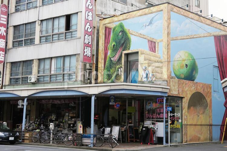 合羽橋のかんばん屋 かっぱ橋,建物,イラストの写真素材
