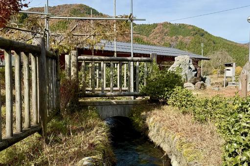 11月　秋の竹田水車メロディーパーク 竹田水車メロディーパーク,自然,水車の写真素材