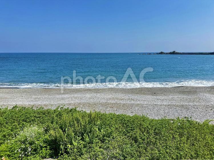 春の海　三輪崎海岸　海　黒潮 和歌山県新宮市,三輪崎海岸,海の写真素材