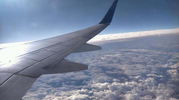 飛行機 空 雲 飛行機 空 雲 飛行機,旅客機,航空機の写真素材