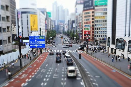 都心の交差点 都心の交差点の写真