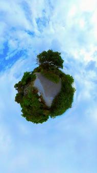 球体視の世界 球体視の世界 空,秋空,球体の写真素材