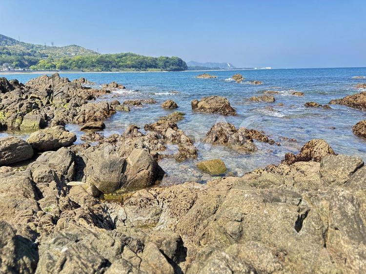 新宮市　三輪崎海岸　鈴島　磯 磯,新宮市,三輪崎海岸の写真素材