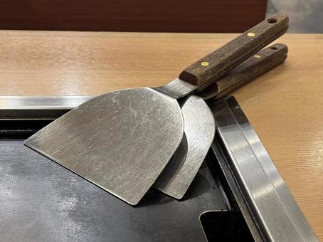 ヘラ 鉄板,鉄,ヘラの写真素材