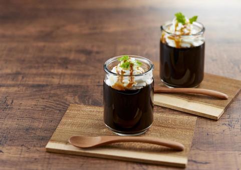 コーヒーゼリー コーヒーゼリー コーヒーゼリー,2個,フォトジェニックの写真素材