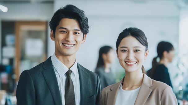 アジア人男女社員のイメージ01の写真