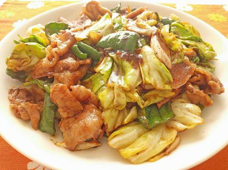 基本の回鍋肉　アップ 回鍋肉,中華料理,和食の写真素材