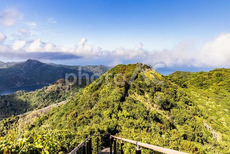 小笠原諸島・父島　旭山山頂から望む絶景 父島,小笠原諸島,旭山の写真素材