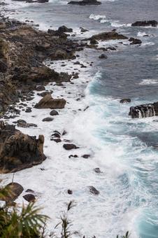 荒波 荒波,波,海の写真素材