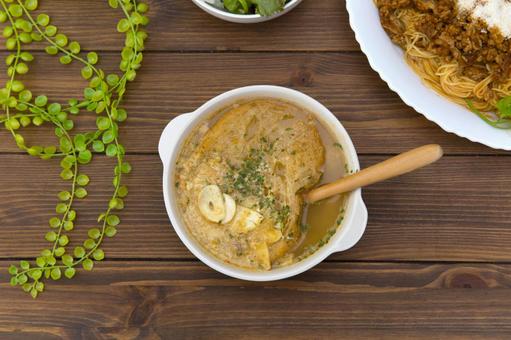 ソパデアホ ソパデアホ にんにくスープ,ソパデアホ,にんにくの写真素材