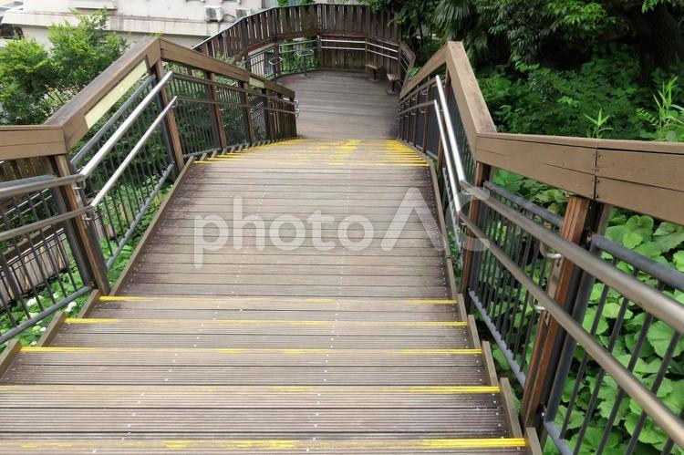 木の階段 階段,木,手すりの写真素材