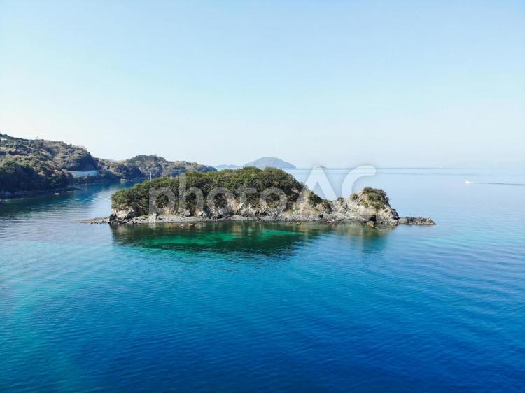 愛媛県八幡浜市　ねずみ島の風景 ねずみ島,ねずみ,島の写真素材