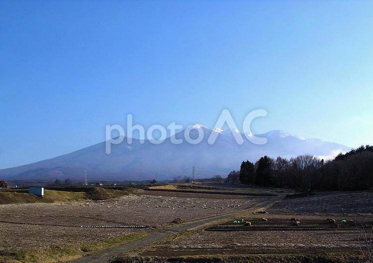 早春の八ヶ岳と田園風景 早春,八ヶ岳,田園風景の写真素材