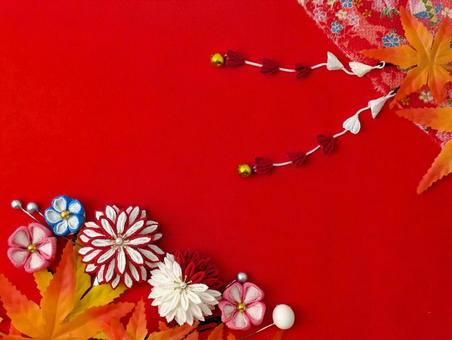 七五三(和風赤&紅葉) 七五三(和風赤&紅葉)の写真