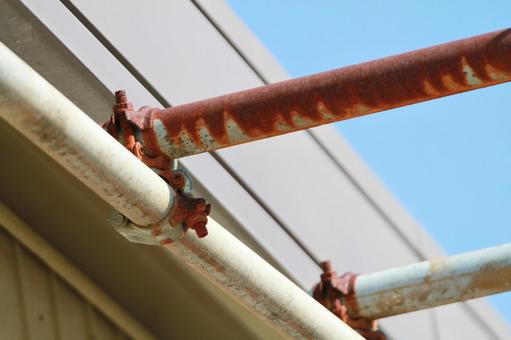 ボルトと鉄柱 ボルト,鉄柱,鉄筋の写真素材