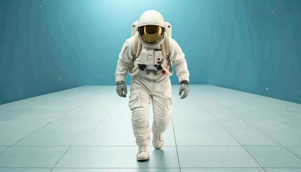 宇宙船艦内を歩く宇宙飛行士 宇宙船艦内を歩く宇宙飛行士の写真