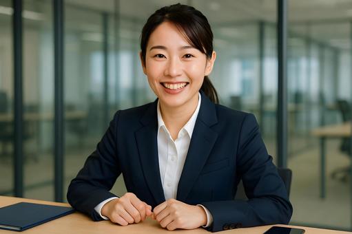 笑顔の営業女性の写真