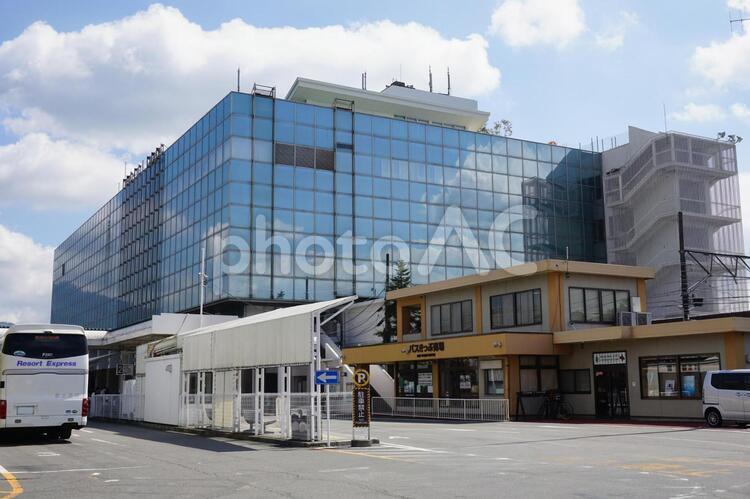 富士山駅とその周辺 バスターミナルなど 富士山駅とその周辺 バスターミナルなど 富士山駅,駅,駅ビルの写真素材