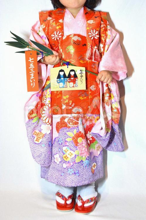 七五三　女の子　記念写真 七五三,女子,女の子の写真素材