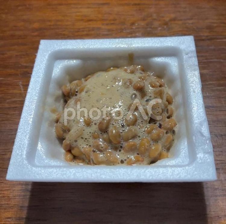 R7.06.03　梅風味黒酢だれ納豆 納豆,梅風味,黒酢だれの写真素材