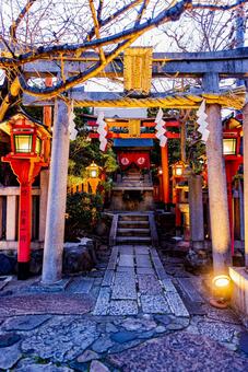 京都府　祇園の町並み 祇園,京都,街並みの写真素材